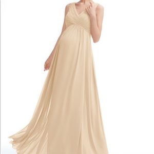 Maternity Bridesmaid Dress- champagne